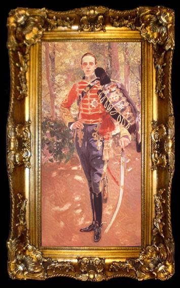 framed  Joaquin Sorolla Portrait of Don Alfonso XII (nn02), ta009-2